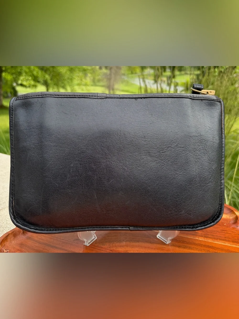 Vintage COACH Navy Bonnie Cashin Zippered Clutch EUC